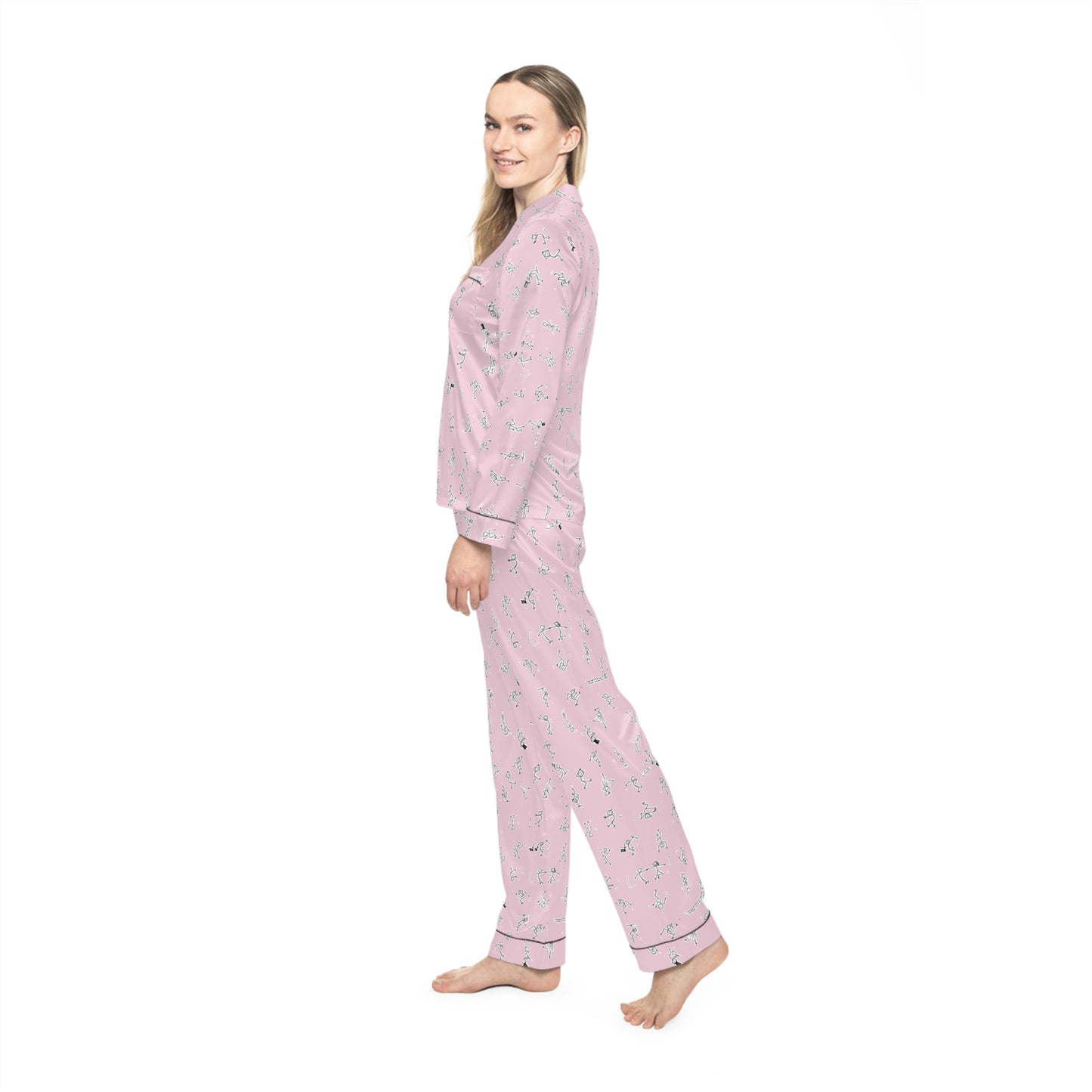 Whimsical Women's Satin Pajamas