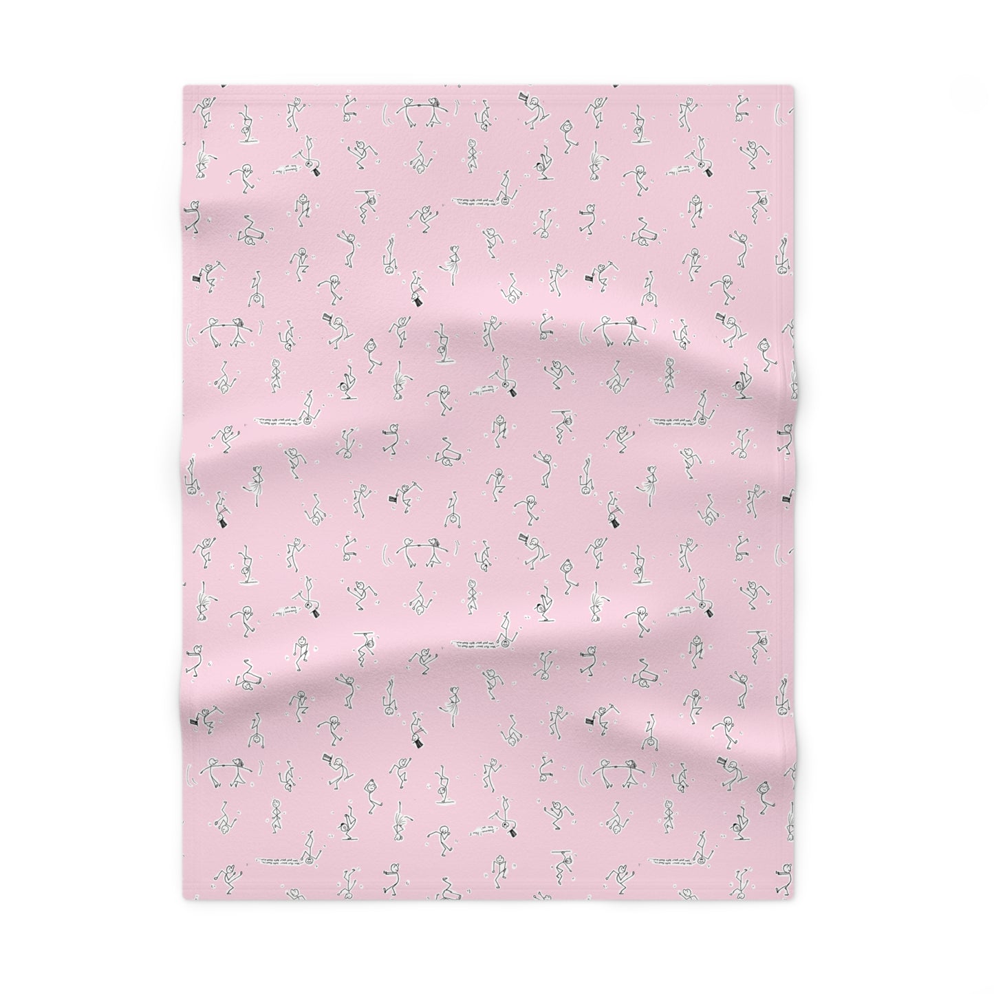 Whimsical Soft Fleece Baby Blanket - Powder Pink