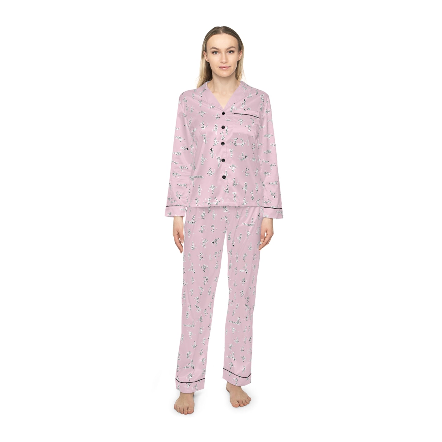 Whimsical Women's Satin Pajamas