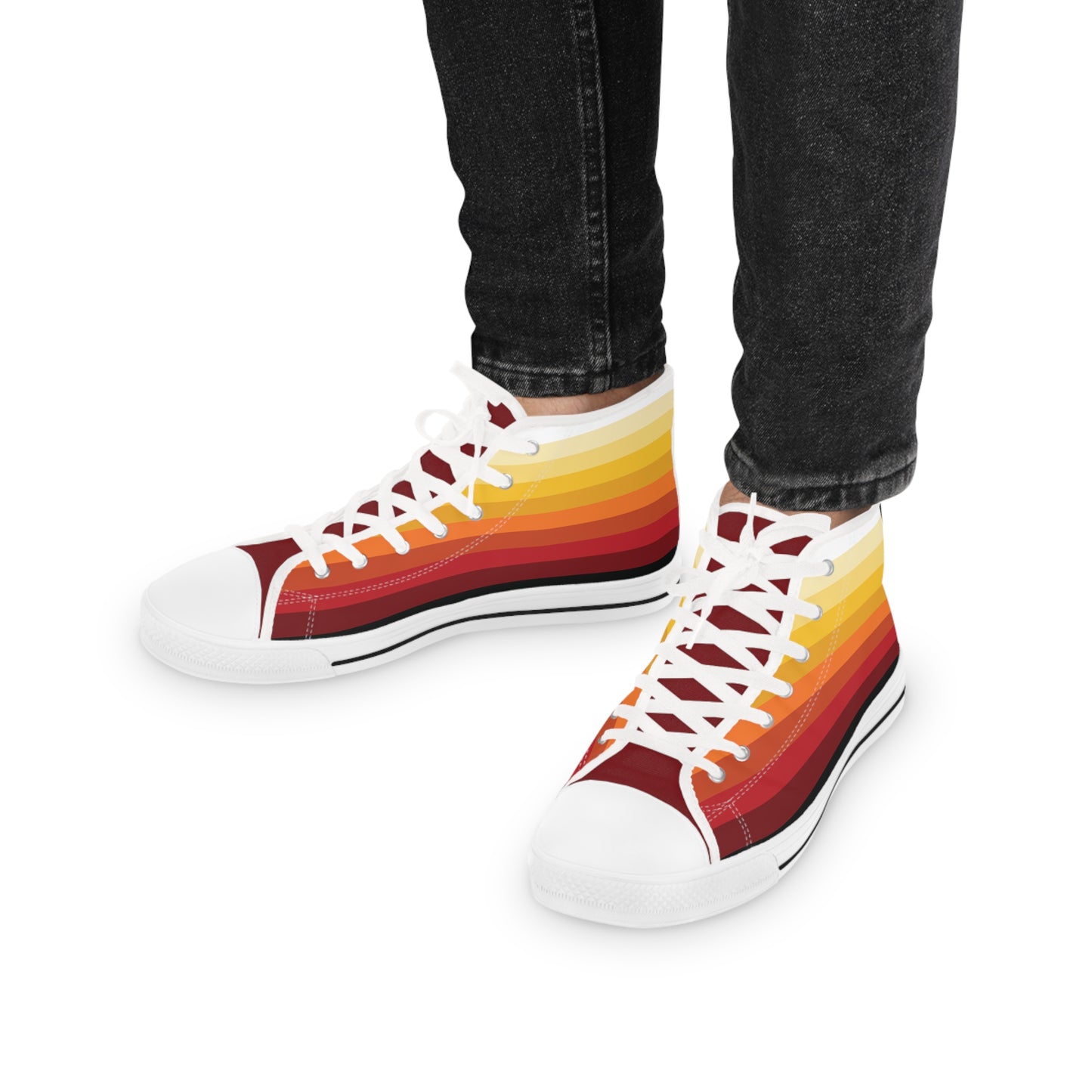 High Top Retro Sunset Sneakers for Men