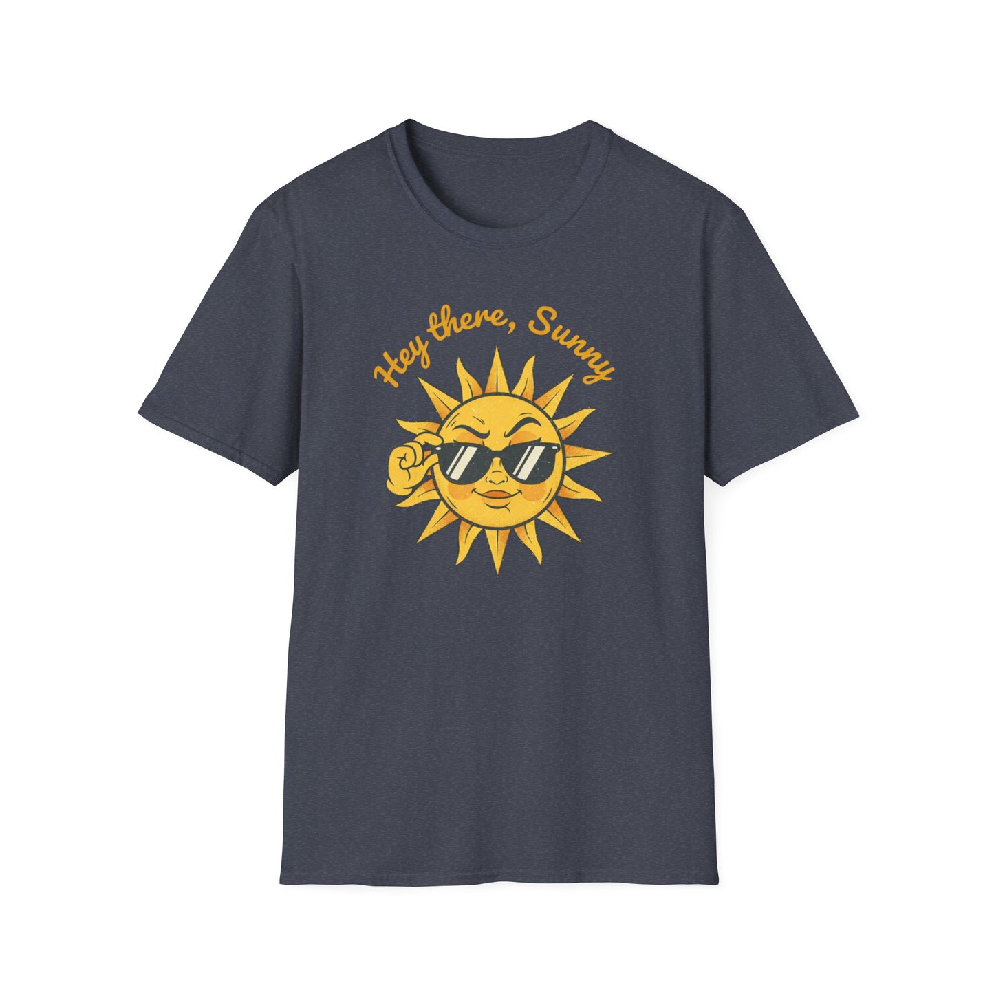 Hey There Sunny Sun Graphic T-Shirt | Retro Sunglasses Illustration