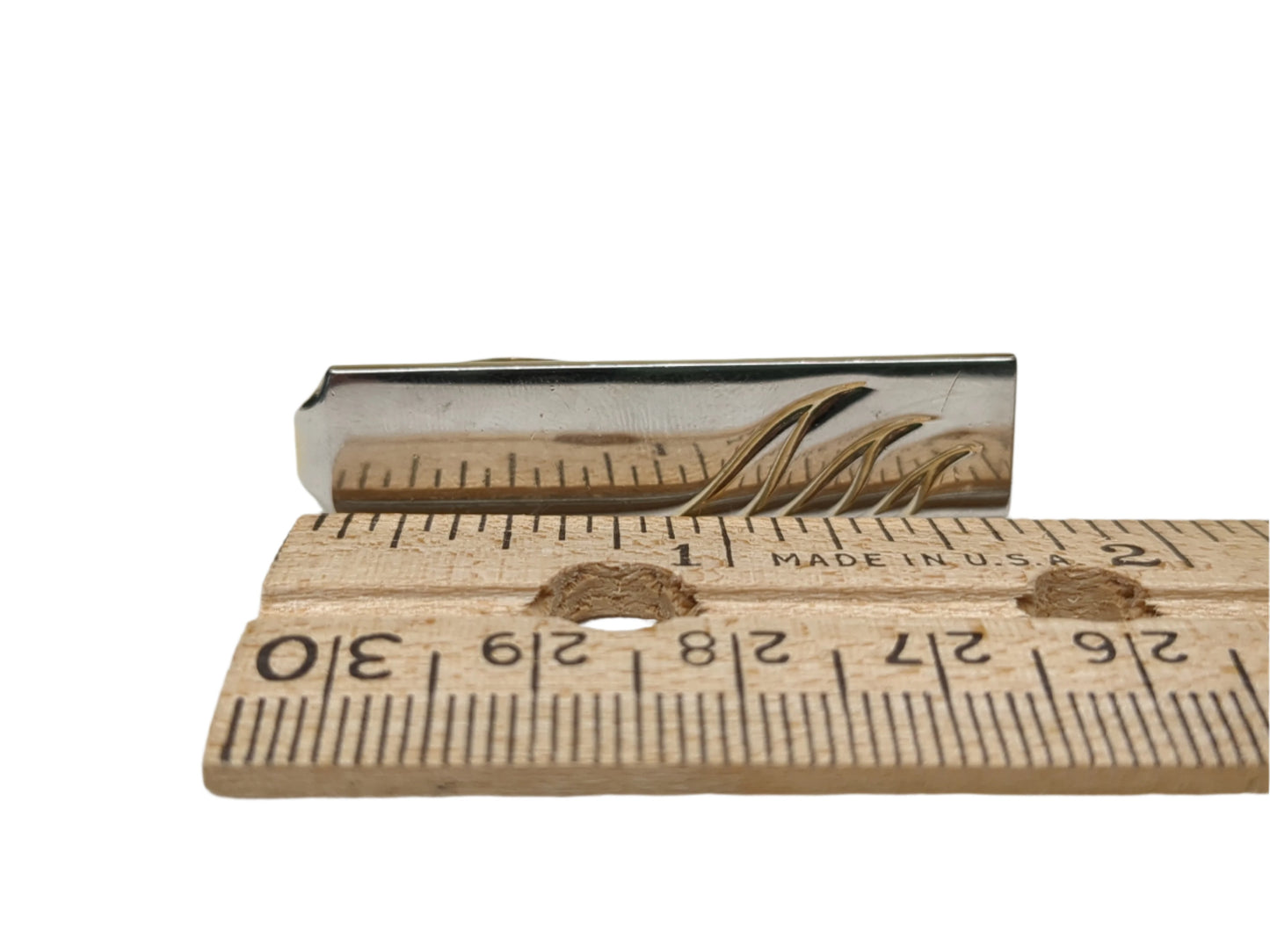 Gold-Tone Flame Tie Clip