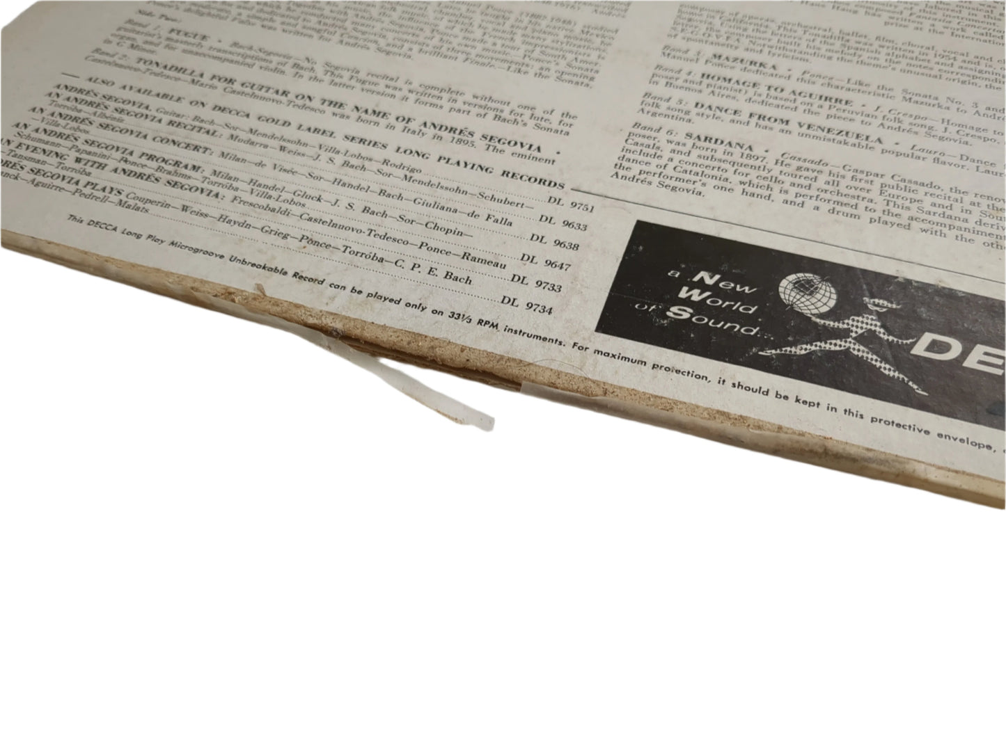 Vinyl The Art of Andre Segovia Guitar Melodies