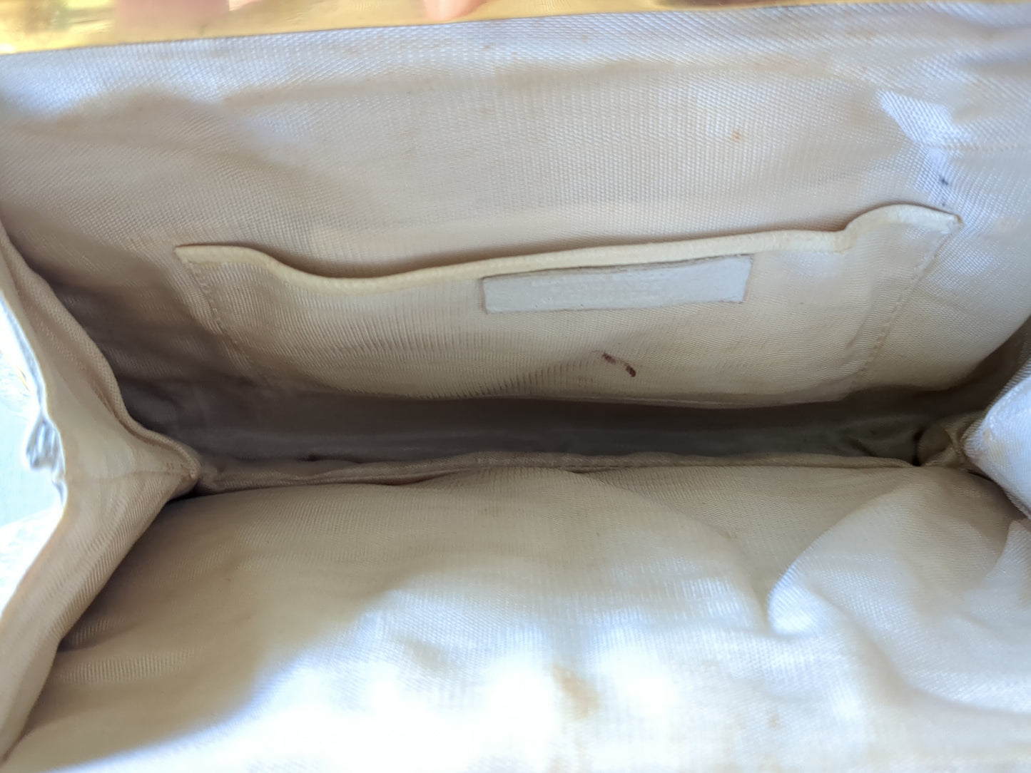 Leather Vintage Handbag with Metallic Filigree