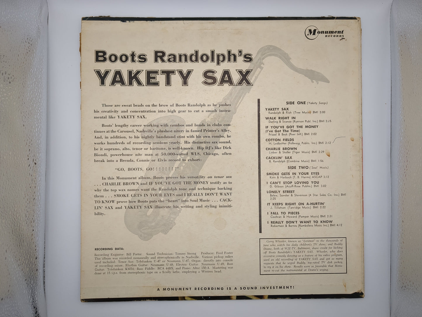 Vinyl Boots Randolph | Yakety Sax