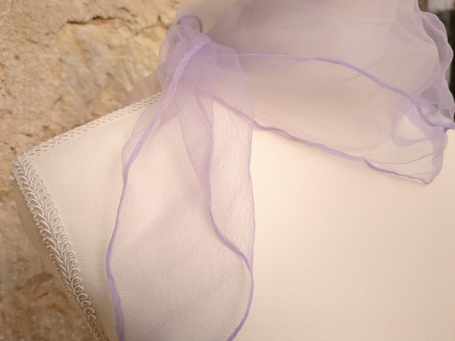 Vintage Sheer Light Purple Scarf