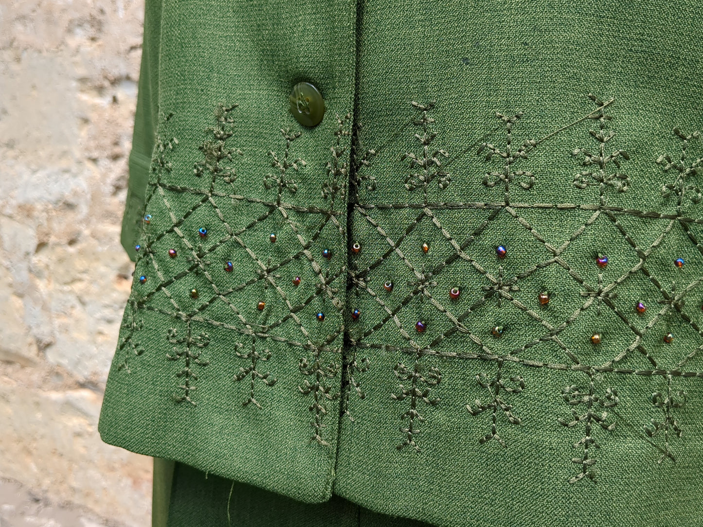 Alfred Dunner Forest Green Vintage Pantsuit