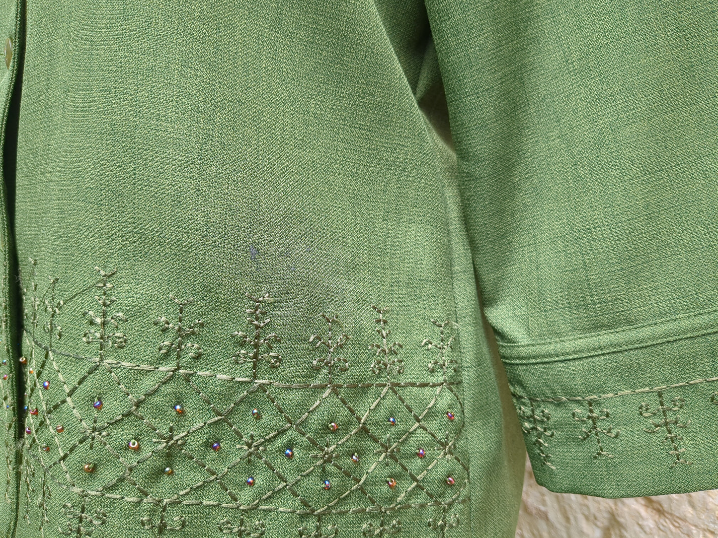 Alfred Dunner Forest Green Vintage Pantsuit