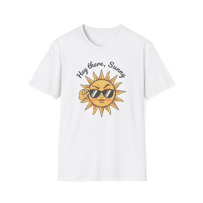 Hey There Sunny Sun Graphic T-Shirt | Retro Sunglasses Illustration