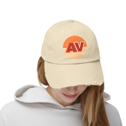 Unisex Distressed Cap with Alamo Varieties Logo