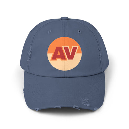 Unisex Distressed Cap with Alamo Varieties Logo