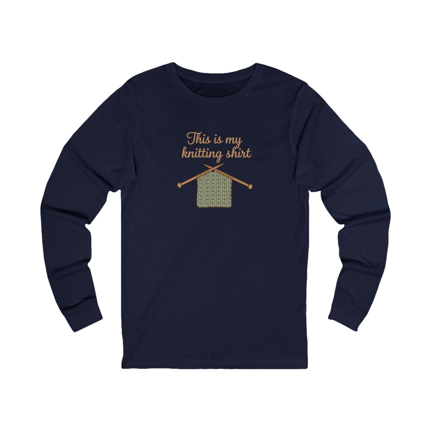 This is my knitting shirt Long Sleeve, Knitting Long-Sleeved Tee Graphic | Knitter Shirt
