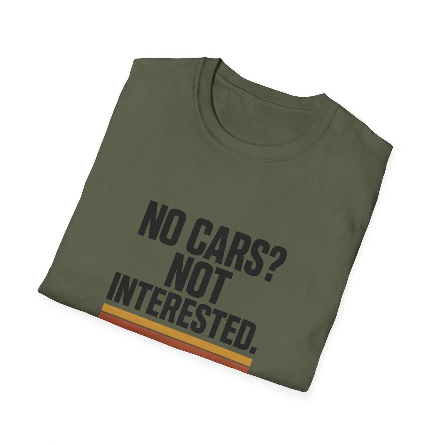 Unisex Softstyle T-Shirt with 'No Cars? Not Interested.' Design | Eco-Friendly Casual Tee, Perfect Gift for Minimalists, Road Less [...]