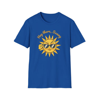 Hey There Sunny Sun Graphic T-Shirt | Retro Sunglasses Illustration