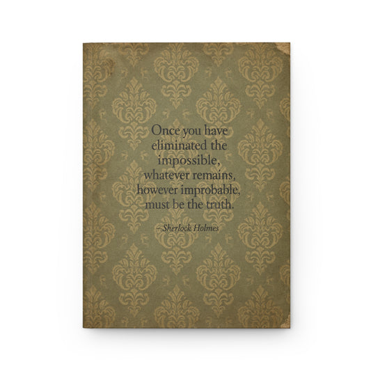 Classic Sherlock Holmes Hardcover Journal, Writing Notebook, Literary Gift, Vintage Decor, Motivational Diary
