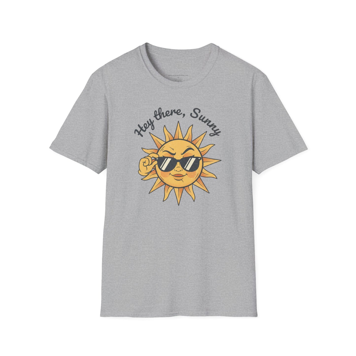 Hey There Sunny Sun Graphic T-Shirt | Retro Sunglasses Illustration