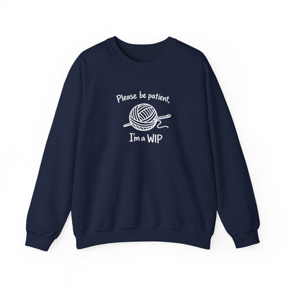 Funny Crochet Phrase Crewneck Sweatshirt | Crafting Women Cozy Long-Sleeve