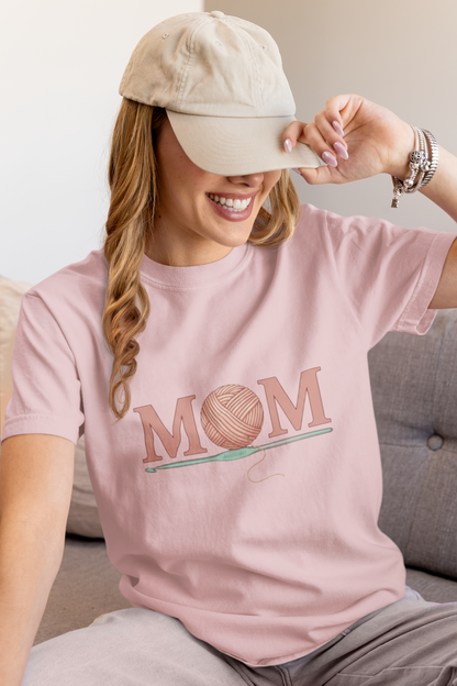 Yarn Ball MOM T-Shirt | Knitting Mom Tee, Craft Mom Shirt