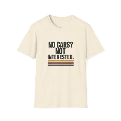 Unisex Softstyle T-Shirt with 'No Cars? Not Interested.' Design | Eco-Friendly Casual Tee, Perfect Gift for Minimalists, Road Less [...]