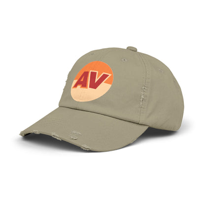 Unisex Distressed Cap with Alamo Varieties Logo