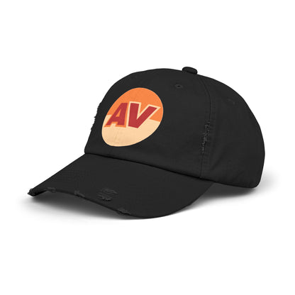 Unisex Distressed Cap with Alamo Varieties Logo