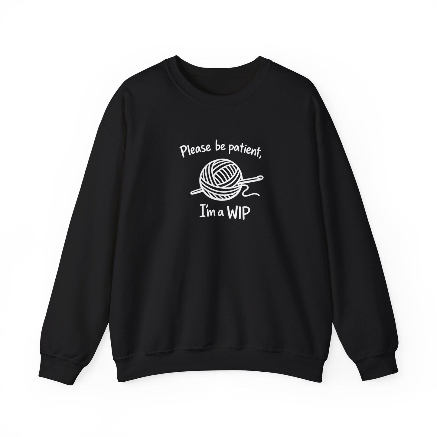 Funny Crochet Phrase Crewneck Sweatshirt | Crafting Women Cozy Long-Sleeve
