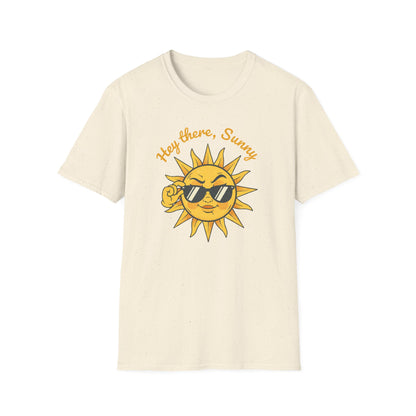 Hey There Sunny Sun Graphic T-Shirt | Retro Sunglasses Illustration