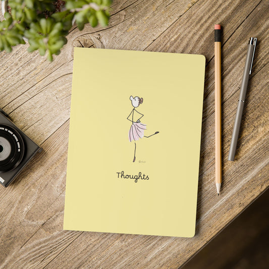 Charming Softcover Journal - Thoughts & Dreams, Writing Notebook, Gift for Her, Creative Gift