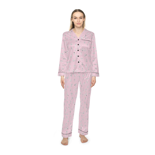 Whimsical Women's Satin Pajamas