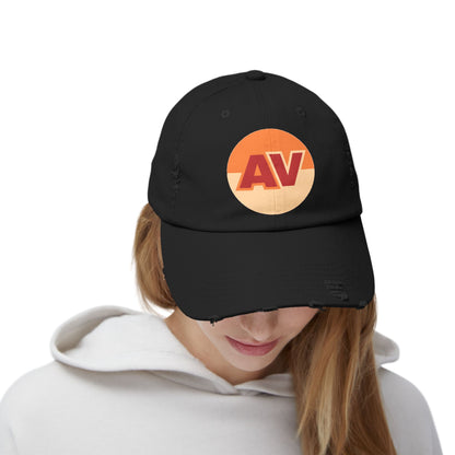 Unisex Distressed Cap with Alamo Varieties Logo