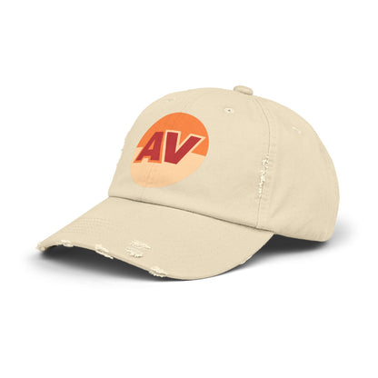 Unisex Distressed Cap with Alamo Varieties Logo