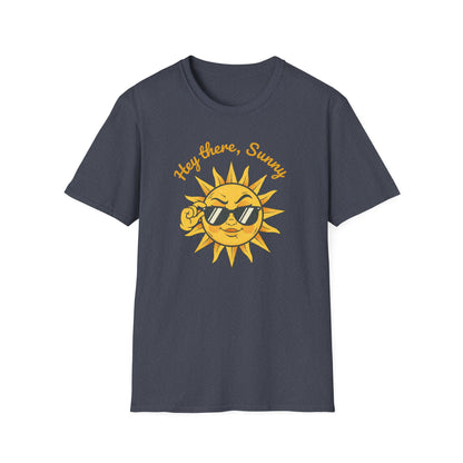 Hey There Sunny Sun Graphic T-Shirt | Retro Sunglasses Illustration