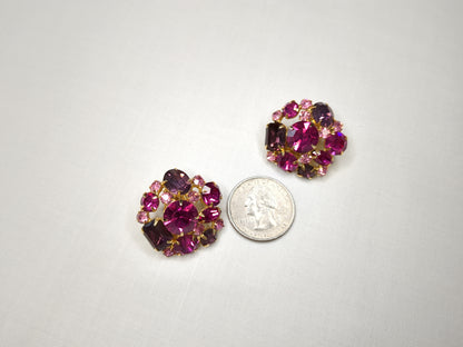 Weiss Pink Rhinestone Earrings