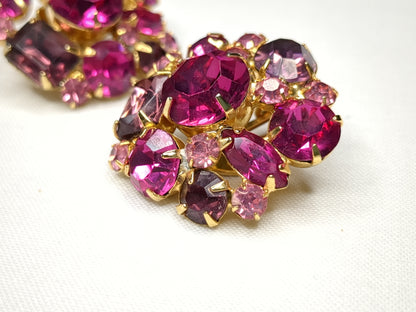 Weiss Pink Rhinestone Earrings