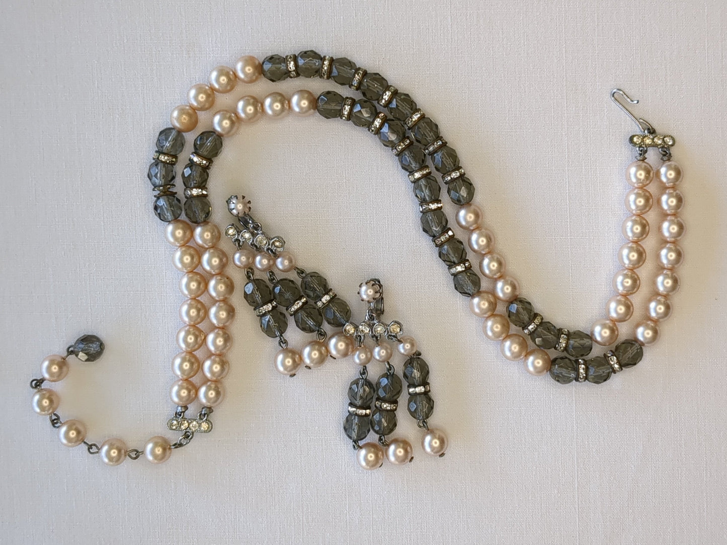 Faux Pearl and Rhinestone Set