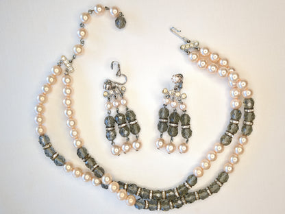 Faux Pearl and Rhinestone Set