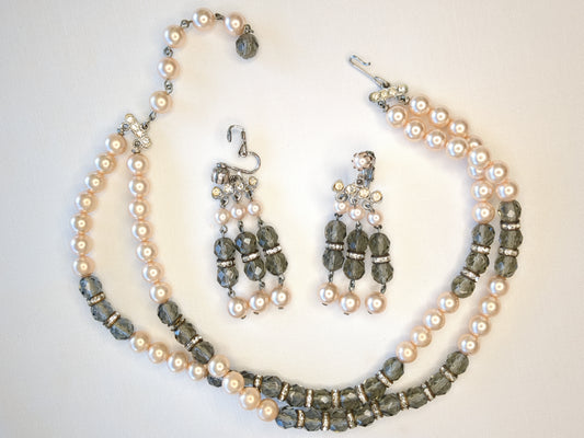 Faux Pearl and Rhinestone Set