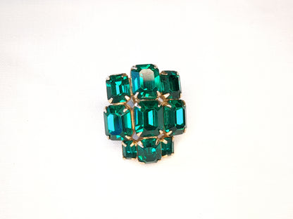 Faux Emerald Statement Earrings