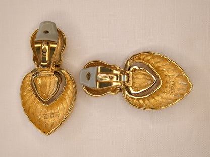 Ciner Door Knocker Gold-Tone Earrings