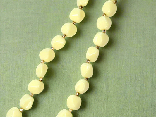 Crown Trifari Butter Yellow Multi-Strand Necklace