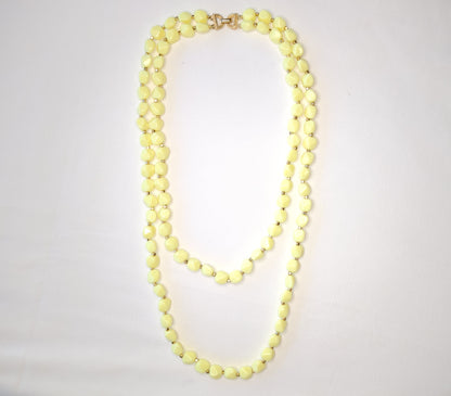 Crown Trifari Butter Yellow Multi-Strand Necklace