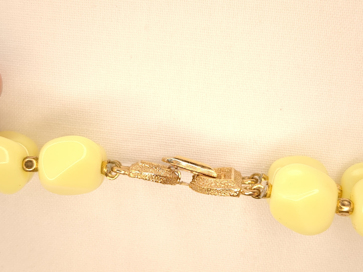 Crown Trifari Butter Yellow Multi-Strand Necklace