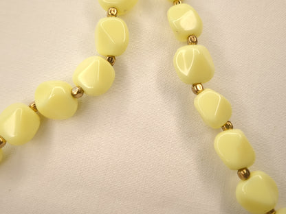 Crown Trifari Butter Yellow Multi-Strand Necklace