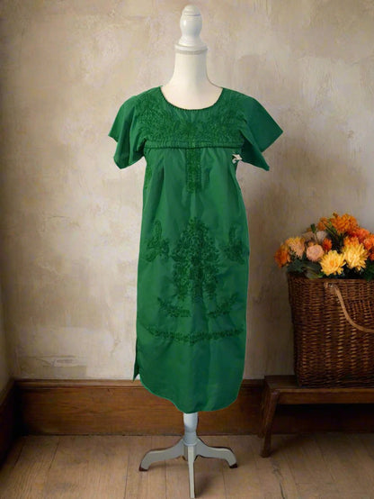 NWT Green Embroidered Latin Dress