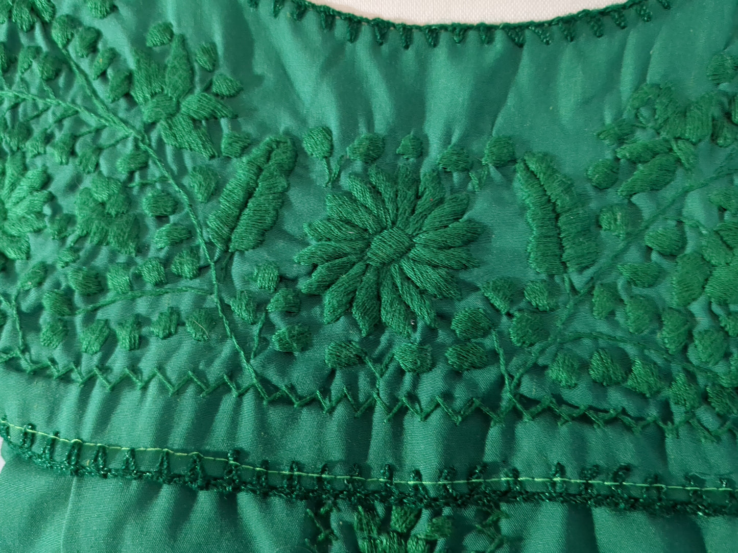 NWT Green Embroidered Latin Dress