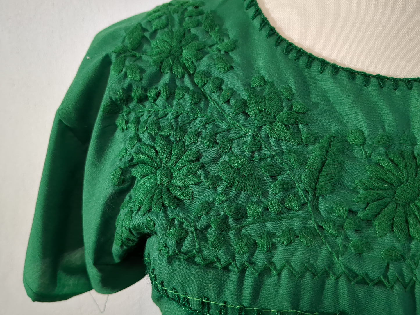 NWT Green Embroidered Latin Dress