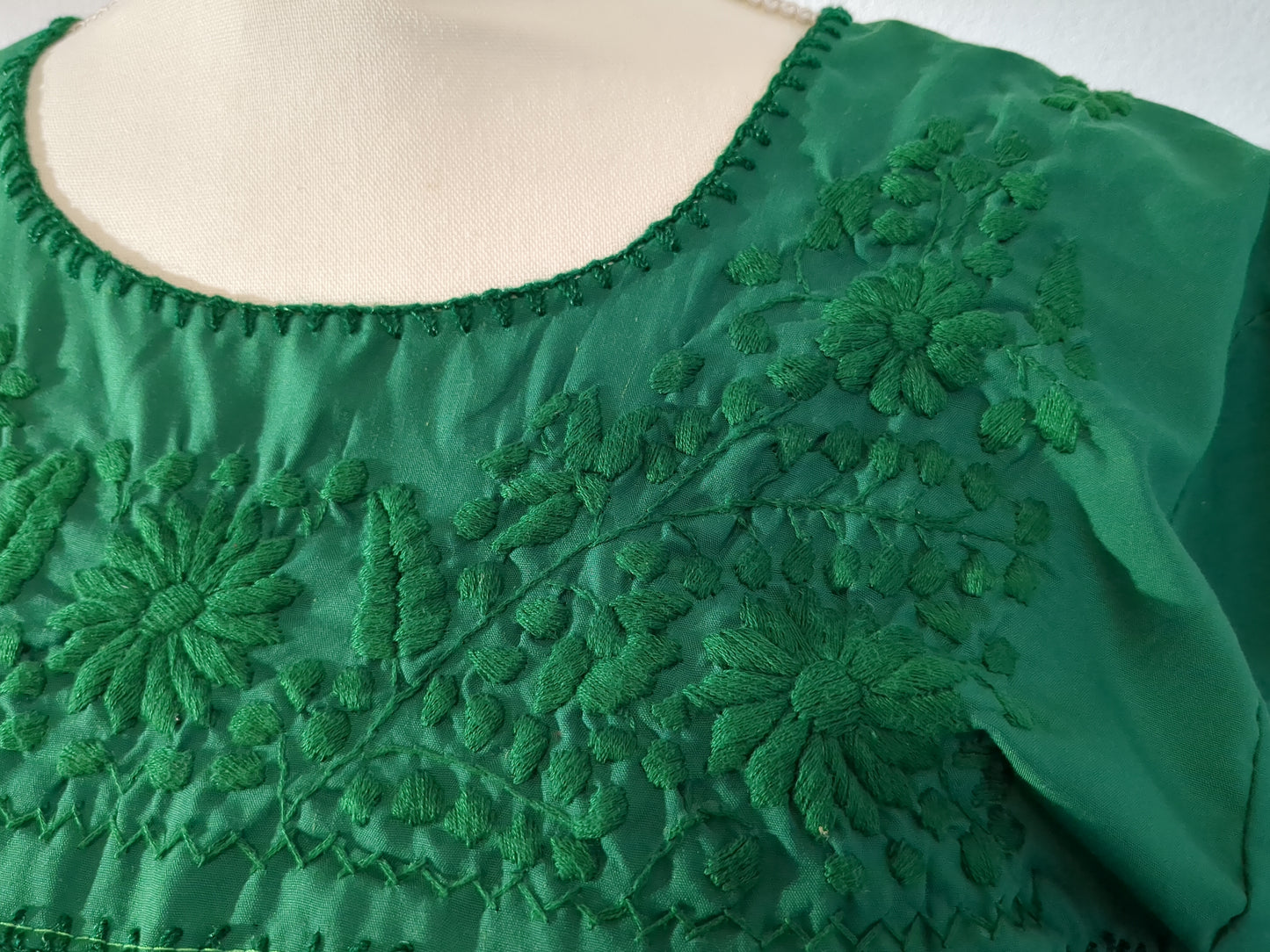 NWT Green Embroidered Latin Dress