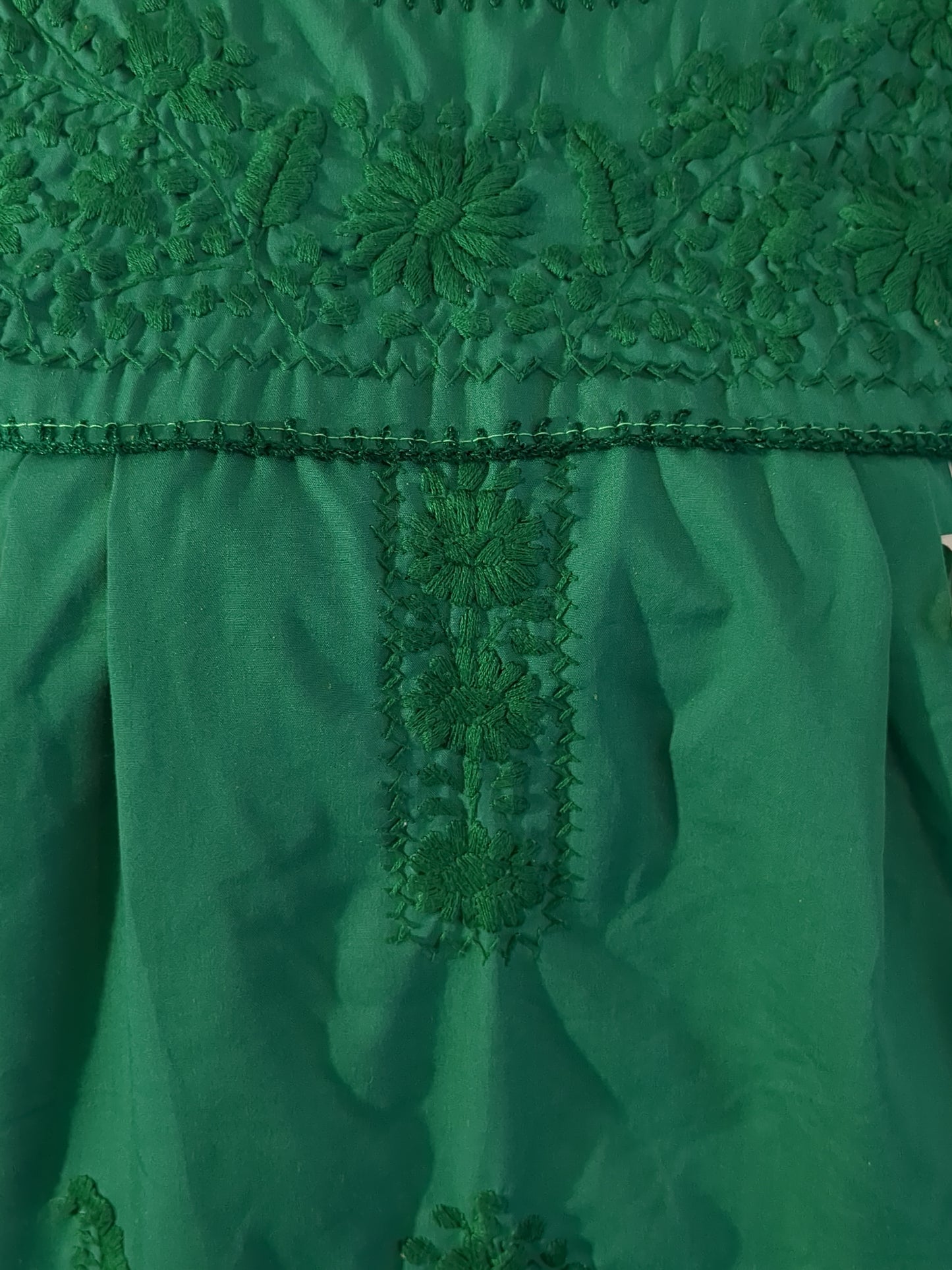 NWT Green Embroidered Latin Dress