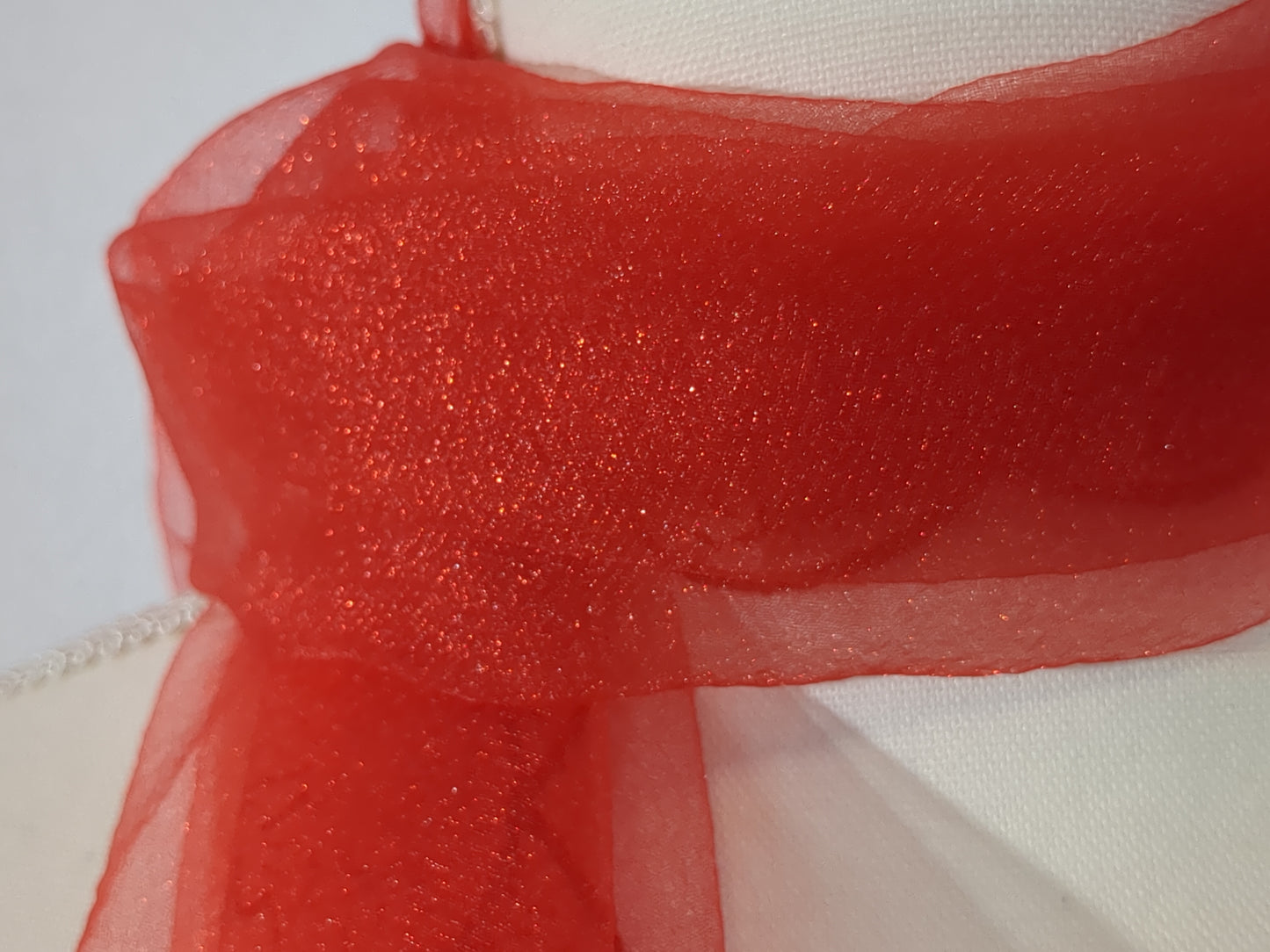 Long Sheer Red Scarf