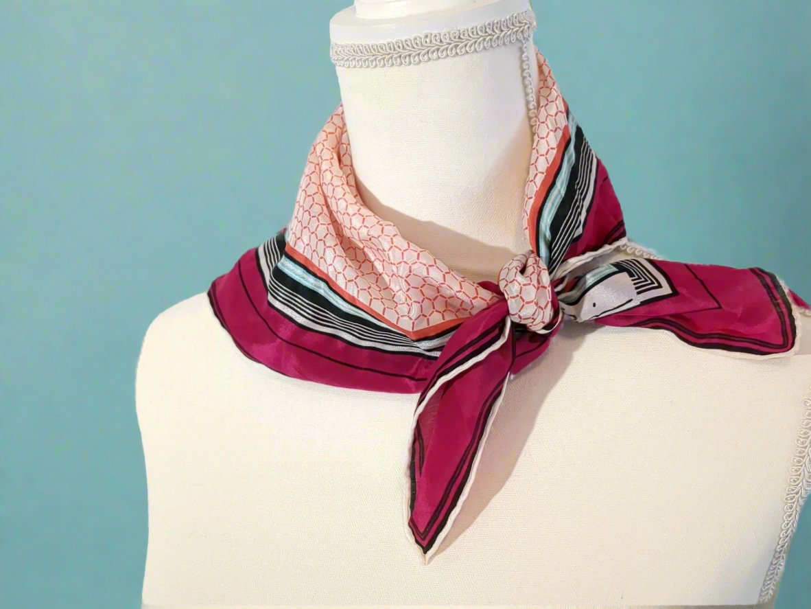 Pink & White Design Scarf